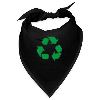 Recycling Logo Recycling Symbol Earth Day Jungen - Bandana - Schwarz - Vorne