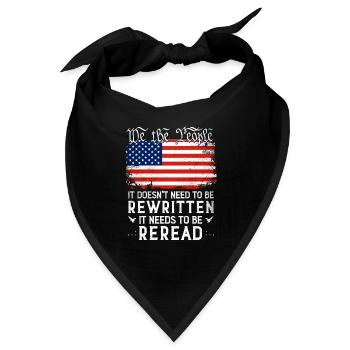 Patriotische US-Flaggenverfassung der USA muss - Bandana - Schwarz - Vorne