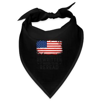 Patriotische US-Flaggenverfassung der USA muss - Bandana - Schwarz - Vorne