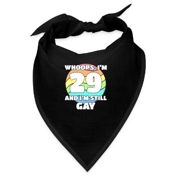 Lustige Gay Pride - 29. Geburtstag 29 BDay Lesben - Bandana - Schwarz - Vorne