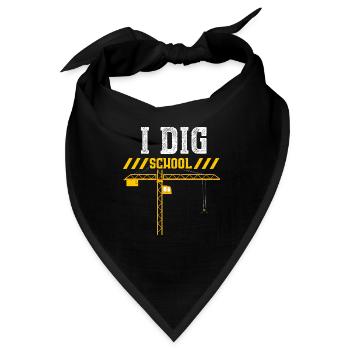 I Dig School - Construction Worker - Bandana - Schwarz - Vorne