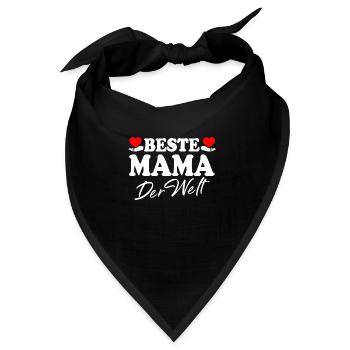 Beste Mama der Welt Muttertag Mama Mami supermama - Bandana - Schwarz - Vorne