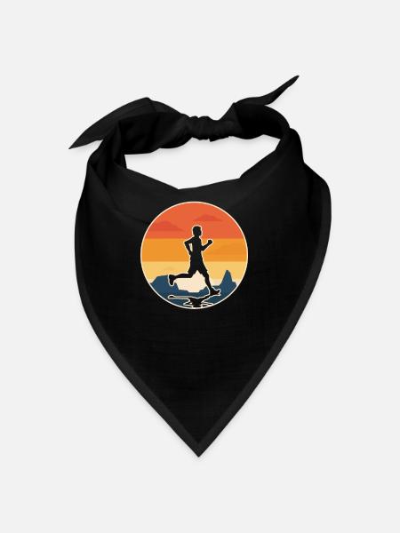 COURSE A PIED passion running idée cadeau original - Bandana - noir