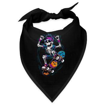 Skate Skater für einen Skater Skateboarder - Bandana - Schwarz - Vorne