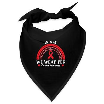 In May We Wear Red Survivor awareness - Bandana - Schwarz - Vorne