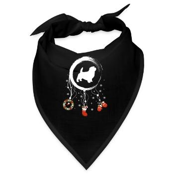 Norfolk Terrier Weihnachten Weihnachtstraumfänger - Bandana - Schwarz - Vorne