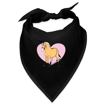 Fjordpferd zum verlieben total süßes - Bandana - Schwarz - Vorne