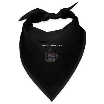 Informatiker Kaffee Programmier Informatik - Bandana - Schwarz - Vorne
