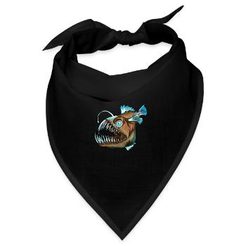 Fisch Meer Meereslebewesen Tier Fischen Geschenk - Bandana - Schwarz - Vorne