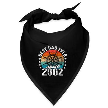 Bester Papa der Welt seit 2002 Kapitän - Bandana - Schwarz - Vorne