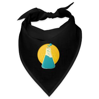 Blauer Himmel - Bandana - Schwarz - Vorne