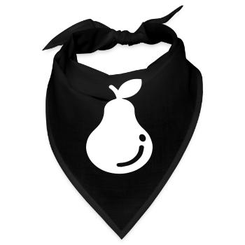 Birne Obst - Bandana - Schwarz - Vorne