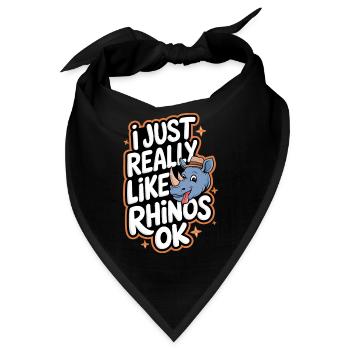 Nashorn Rhinozeros - Bandana - Schwarz - Vorne