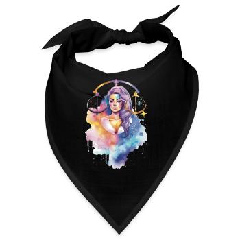 I AM ♎️ LIBRA ♎️ - Bandana - Schwarz - Vorne