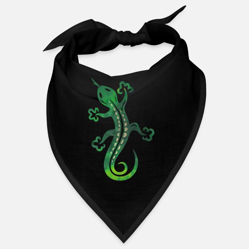 Grüne Echse, Eidechse, Salamander, Gecko. Bandana