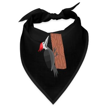 Specht - Bandana - Schwarz - Vorne