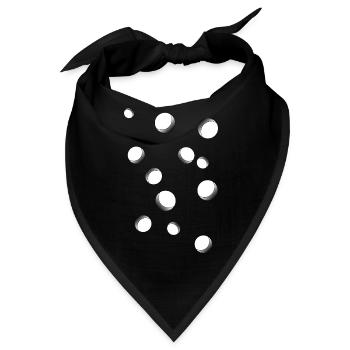 Löcher im Bauch - optischer Effekt - Bandana - Schwarz - Vorne