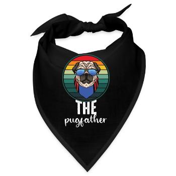 Lustiger Mopsbesitzer Der Mopsvater Mops Vater Geschenk - Bandana - Schwarz - Vorne