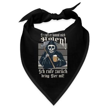Er ruft ich komm dich holen ! - Bandana - Schwarz - Vorne