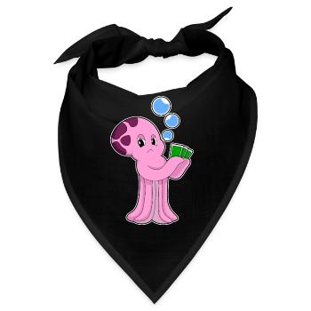 Krake Poker Pokerkarten - Bandana - Schwarz - Vorne