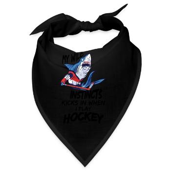 Hai spielt Eishockey - Bandana - Schwarz - Vorne