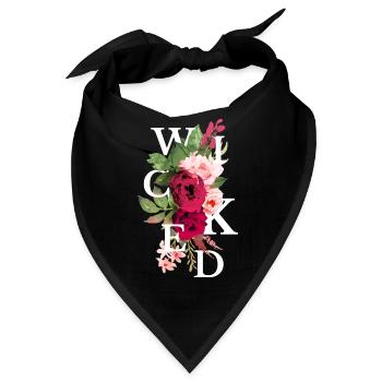 Böse Blumen - Bandana - Schwarz - Vorne