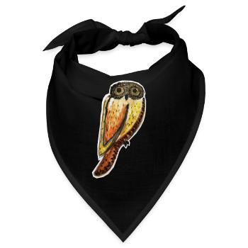 Owl - Nachteule - Süße Eule ~ Hi du alte Nachteule - Bandana - Schwarz - Vorne