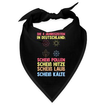 Die 4 Jahreszeiten In Deutschland - Bandana - Schwarz - Vorne