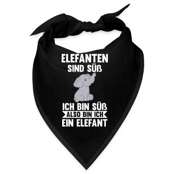 Elefant Elefanten - Bandana - Schwarz - Vorne