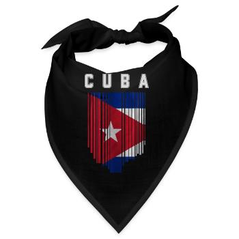 Kubanische Flagge, Kubanischer Stolz - Bandana - Schwarz - Vorne