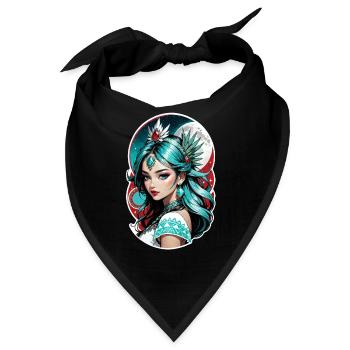 Indische Prinzessin - Aztek - Bandana - Schwarz - Vorne