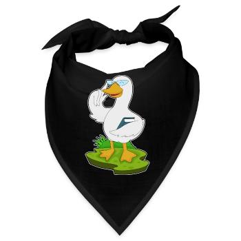 Ente Lehrer Buch Schule - Bandana - Schwarz - Vorne