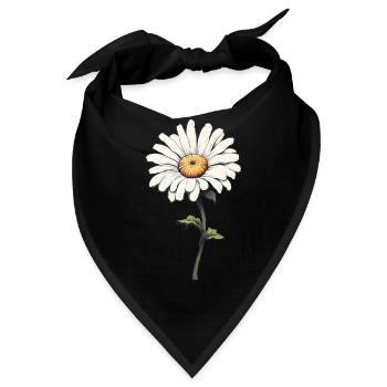Gänseblümchen - Er liebt mich! - Bandana - Schwarz - Vorne