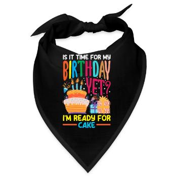 Ready for Cake Celebration - Bandana - Schwarz - Vorne