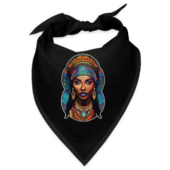 Afro Frau - Schönheit - Bandana - Schwarz - Vorne