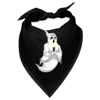 Geist Halloween Taschenlampe - Bandana - Schwarz - Vorne