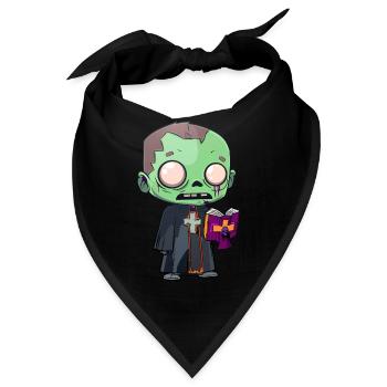 Priester Halloween - Bandana - Schwarz - Vorne