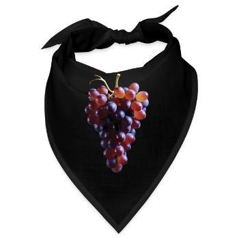 Trauben Obst Geschenk - Bandana - Schwarz - Vorne