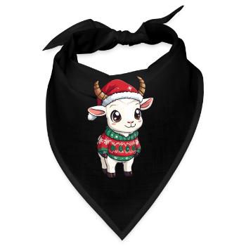 Bergziege Weihnachten - Bandana - Schwarz - Vorne