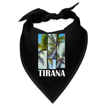 Tirana Tirane Albanien Sommer Palmen Strand Meer - Bandana - Schwarz - Vorne