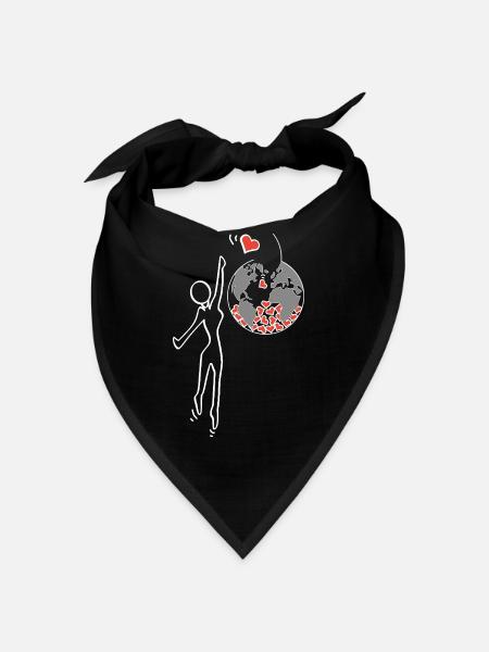 Gib Liebe - Bandana - Schwarz - Vorne