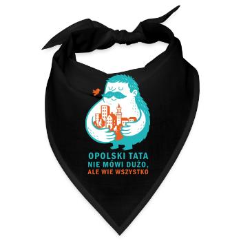 Oppel Papa – er schweigt, aber er weiß alles - Bandana - Schwarz - Vorne