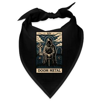 Doom Metal Tarotkarte – Schatten, Zauberei & Solitud - Bandana - Schwarz - Vorne