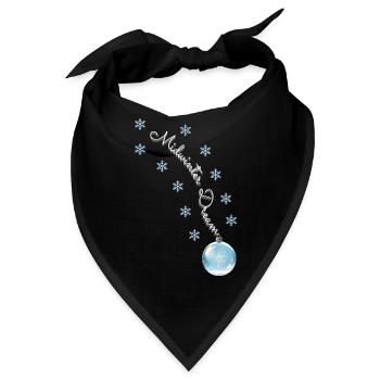 Winter Dreams - Magische Weihnachtskugel - Bandana - Schwarz - Vorne