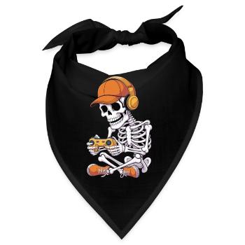 Cool Skeleton Video Gaming Halloween Gamer - Bandana - Schwarz - Vorne