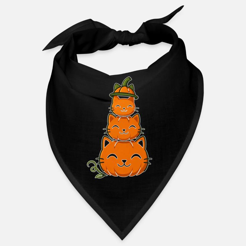 Happy Pumpkin Cat Stack Bandana