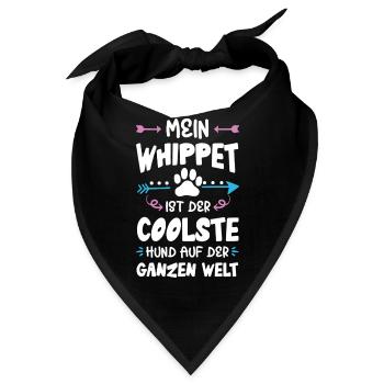 whippet hund spruch - Bandana - Schwarz - Vorne