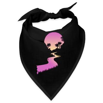 Folge dem Fluss - Bandana - Schwarz - Vorne