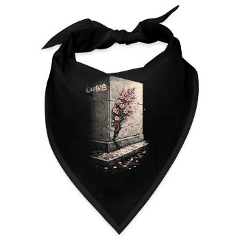 Kirschblüten Sakura Kirschblüte - Bandana - Schwarz - Vorne
