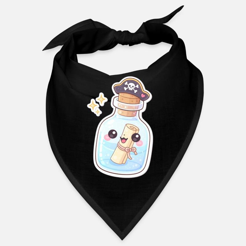 Cute Pirate Message in a Bottle Bandana